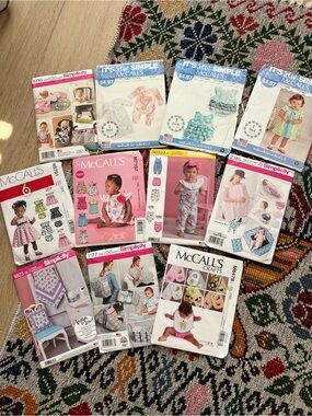 McCall's & Simplicity Baby Sewing Patterns Bundle UNCUT